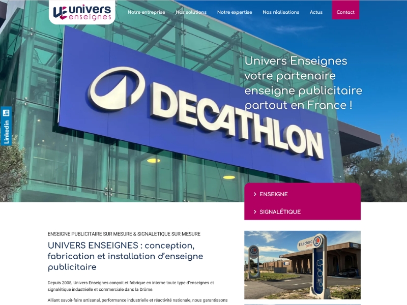 Univers Enseignes-nouveau site internet